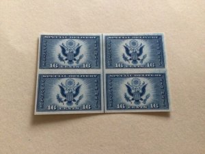 U.S. 1935 sc771 Farley special delivery imperf mounted mint stamp block A11618
