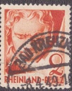 Germany -French Occupation Rheinland-Pfalz 1947 -  6N16 Used