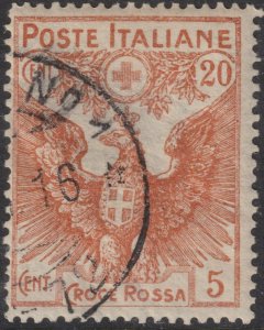 Sc# B3 Italy 1915 - 1916 semi postal 20c + 5c issue used CV $65.00
