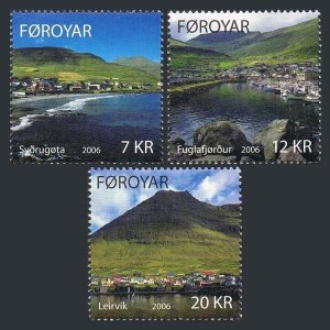 Faroe 467-469, MNH. Villages 2006. Sythrugotta, Fuglafjorthur, Leirvik.