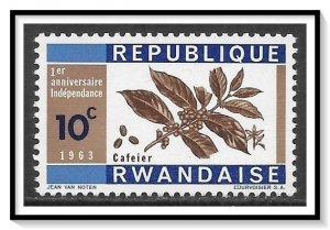 Rwanda #27 Coffee MNH