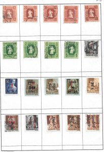 HUNGARY #Z28 Mixture Page of 20 stamps.  Collection / Lot