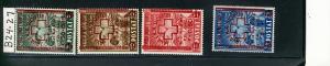 ALBANIA 1945 RED CROSS  #B24 - B27 MNH $66.50 ORIG.GUM