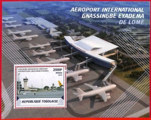 A3052 - TOGO, ERROR MISSPERF, Souvenir s: 2015 Lomé-Gnassingbe Airport, Aviation 