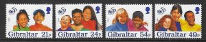 GIBRALTAR SG780/3 1996 U.N.I.C.E.F. MNH