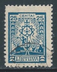 Lithuania #193 Used 25c Cross & Village