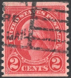 SC#599A 2¢ Washington Coil Single (1923) Used