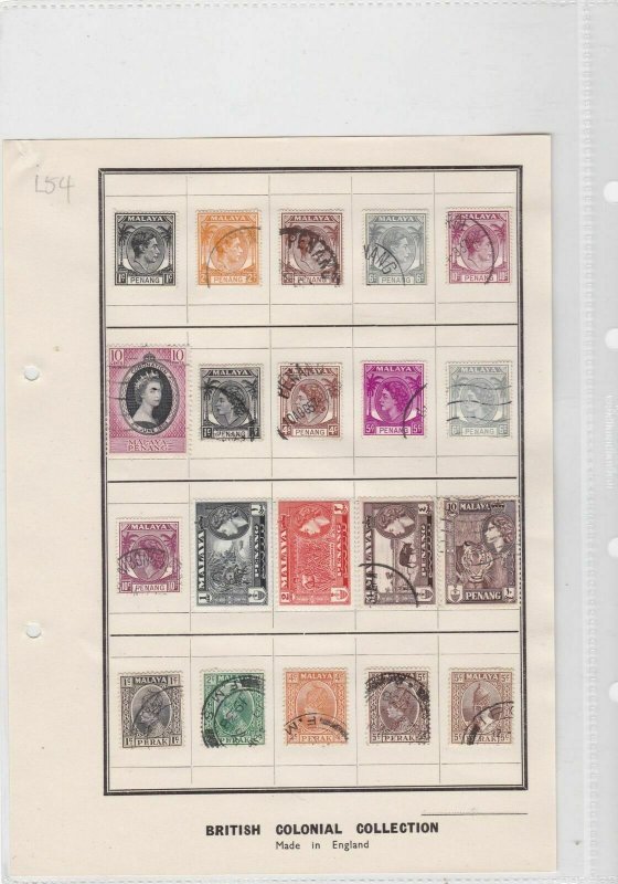 penang maylaya mm+used  stamps ref 7810