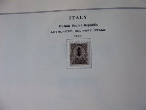 Italian Social Republic 1940-1945 Mint/Used Stamp Collection on Scott Intl Album