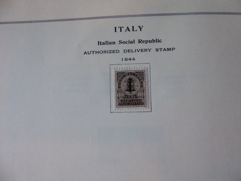 Italian Social Republic 1940-1945 Mint/Used Stamp Collection on Scott Intl Album