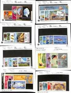 Samoa Postage Stamp, #329 457 Mint NH & LH Sets, 1970-1977
