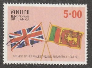 Sri Lanka, stamp, Scott#619, used, flags, #M510