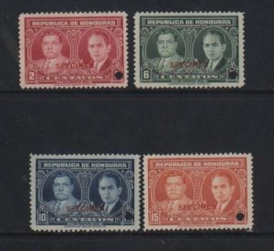 Honduras #318S - #321S VF/NH Rare Specimen Set