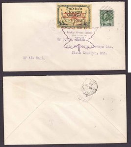 Canada-cover #CL43- #14068-2c Admiral-Patricia Airways Limited Mr 9 1928 first