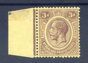 Nyasaland 3d Purple/Pale Yellow SG105 Mounted Mint Marginal