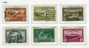 CANADA; 1946 early GVI issue fine used SET