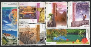 Thematic stamps HONG KONG 2003 WORLD HERITAGE 6 val block mint