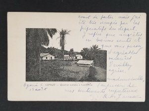 1912 Gabon Africa to Boulogne France Congo RPPC Real Picture Postcard Cover