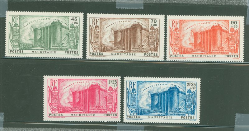 Martinique #B4-B8 Unused Single (Complete Set)