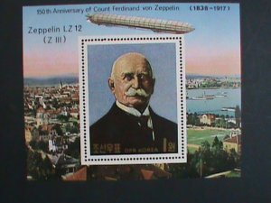 ​KOREA STAMP-1988-SC#2768  150TH ANNIV: BIRTH OF VON ZEPPELIN-MNH SHEET VF