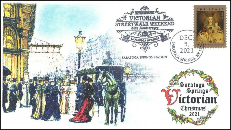 21-320, 2021, Victorian Streetwalk, Event Cover, Pictorial Postmark, Saratoga