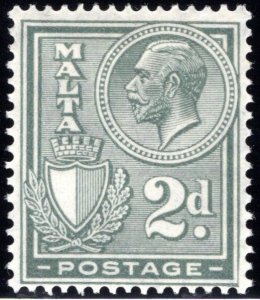 135 Malta, King George, 2p, gry, MHOG, F/VF