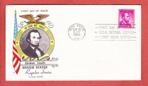 #1036c Abraham Lincoln - FLEUGEL CACHET AB10