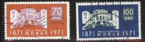 Norway Scott 570-571 Used  1971 stamp set