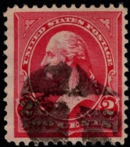 1895 US Scott #- 267 2 Cent George Washington Watermarked Type III Used