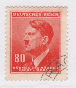 Czechoslovakia Ger. 1942 BOHEMIA AND MORAVIA 80h Used A25P41F19200 Protectorate-