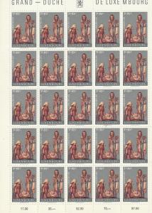 B282-B286 Luxembourg Semi-Postal Mint OGNH sheets of 25