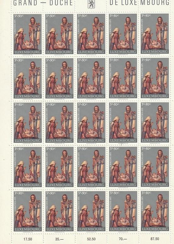 B282-B286 Luxembourg Semi-Postal Mint OGNH sheets of 25