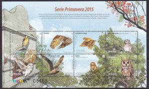 Uruguay, Fauna, Birds, Owls MNH / 2015