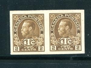 Canada #MR4b imperf pair Superb NH 