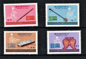 RO China- Taiwan 1977 Chinese Musical Instruments-II (4v Cpt) MNH