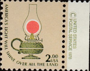 # 1611 MINT NEVER HINGED ( MNH ) KEROSENE TABLE LAMP