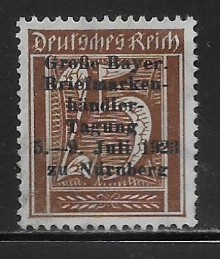 Germany 164 5-9 GroBe Bayer Briefmarken handler Tagung Juli 1923 zu Nurnberg