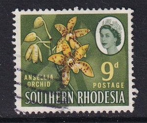 Southern Rhodesia #101 used 1964  orchid  9p