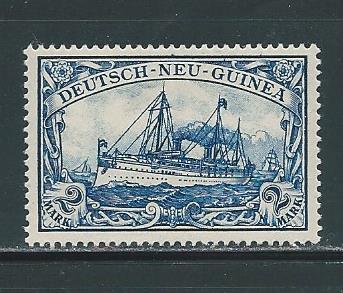 German New Guinea 17 2mk Kaiser's Yacht single MLH