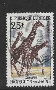 NIGER - 1959 - GIRAFFES - Used - 25F -