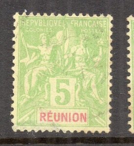 Reunion 1892 TABLET TYPE Early Issue Fine Mint Hinged 5c. NW-230807