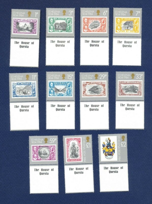 SAINT HELENA - 399-409  - VFMNH with tabs - 150th anniversary - 1984