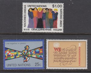 UN New York 291-293 MNH VF