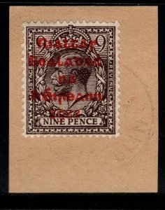 IRELAND SG8b 1922 9d AGATE RED-OVERPRINT FINE USED