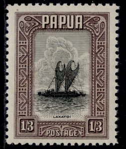 AUSTRALIA - Papua GV SG140, 1s 3d black & dull purple, LH MINT. Cat £26.