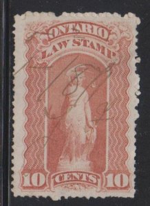 Canada, Revenue,  10c Ontario Law Stamp (OL 47) USED