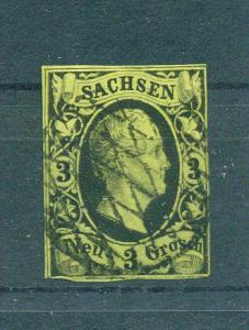 Germany-State Saxony sc# 8 (2) used cat val $25.00