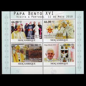 MOZAMBIQUE 2010 - Scott# 2110 S/S Pope Bento XVI NH