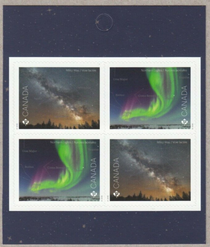 ASTRONOMY, MILKY WAY, NORTHERN LIGHTS = Back BKLT Page of 4 Canada 2018