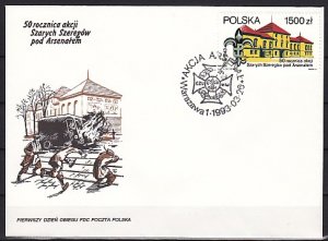 Poland, Scott cat. 3145. Arsenal Battle, Scout Logo issue. First Day Cover. ^